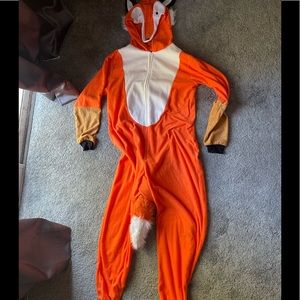 Mens or womens fox hoodie costume onesie